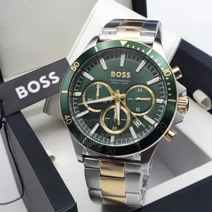 Hugo Boss Inspired Male Watch - Chain Strap, Chronograph Quartz Mech