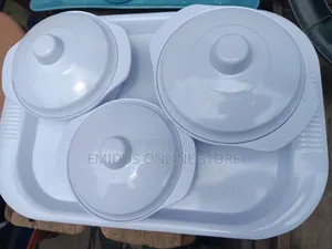 Set of Unbreakable Dinner Dish Tray and Cup