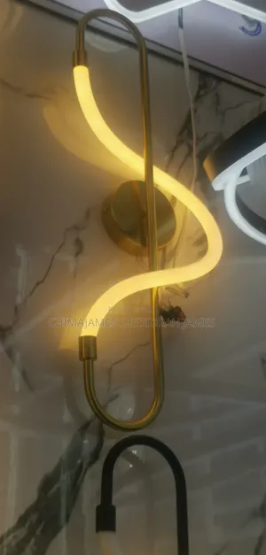 Modern Led Wall Lamp Minimalist Copper Lines Iron Light for Bedroom