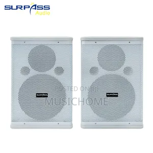 2pcs 8inches Portable Wall Mount Speaker White&Black Color Available