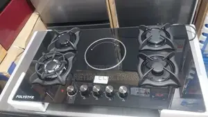 Polystar Cabinet Inbuilt Gas Cooker Four Burnner One Electric