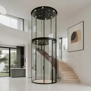 Glass Round Compact Home Lift