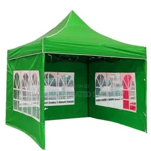 10 by 10 Feet Foldable Canopy With Transparent Cover