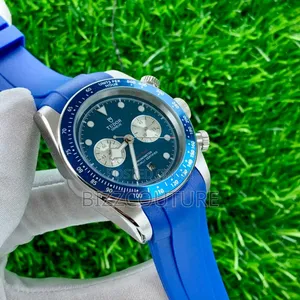 Original Tudor Blue Rubber Strap, Calendar Quartz Watch