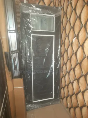 Black Design PVC Toilet Door
