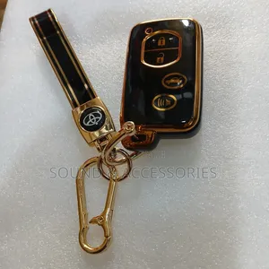 Toyota 4 Buttons Highlander Venza 08-16 Black Gold Tpu Cover