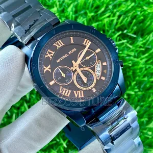 Original Michael Kors Blue Stainless Steel Calendar Quartz Watch
