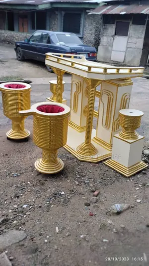 Standard Pulpit With Offering Box and Flower Vase