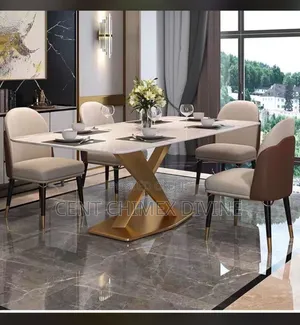 Modern Golden Frame Dinning Table