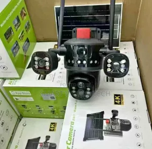 Triple Lens PTZ Solar System Camera Sim Card Enable