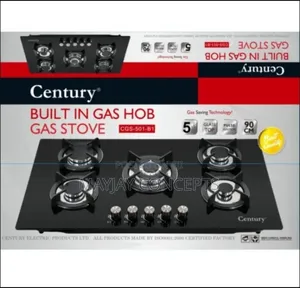Century 5-Face Cabinet Glass Built-in Gas Hob Gas Stove. CGS-501-B1