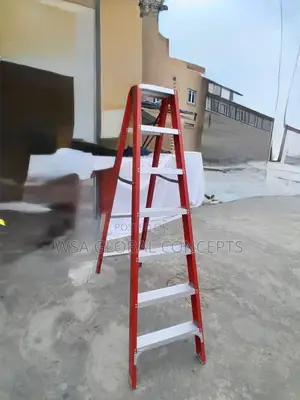 7 Stepsa-Frame Double Sided Climb Fiberglass Ladder