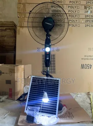 Ac/Dc Solar Rechargeable Fan With Solar Panels and Complete Kits