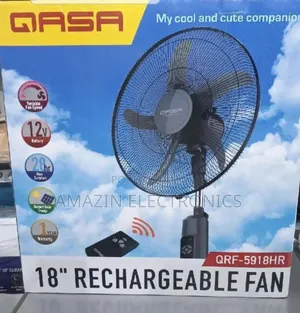 Qasa 18 Inches Rechargeable Fan