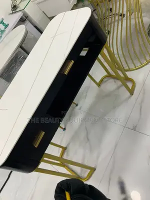 Nail Table Manicure Table Black and Grey