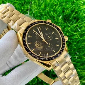 Original Omega Gold Stainless Steel Chronograph Quartz Watch