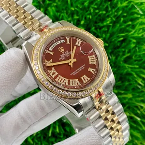 Original Rolex Iced Two-Tone Stainless Steel Calendar Quartz Watch