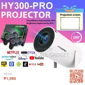Smart Projector Android 13. Hy300 Pro Cinema Projector – Stunning