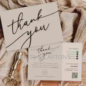 Printed Thank You Card for Businesses