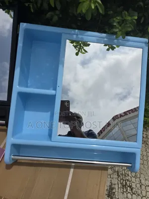 Blue Cabinet Mirror