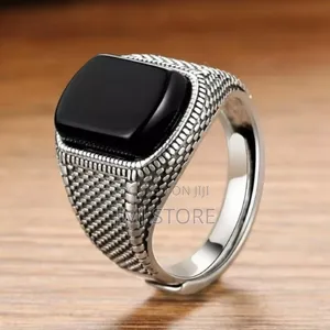 Men's Sterling Silver Stones Ring