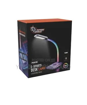 Porodo Multifunctional Esports Desk Lamp With Wireless Charger - White