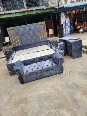 Grey Padded Complete Set of 6by6 Bed.