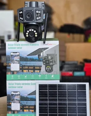Dual Lens Surveillance Solar Camera Sim Card Enable
