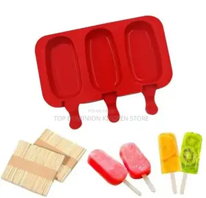 Silicone Cartoon Popsicle Mould With Lid and Sticks