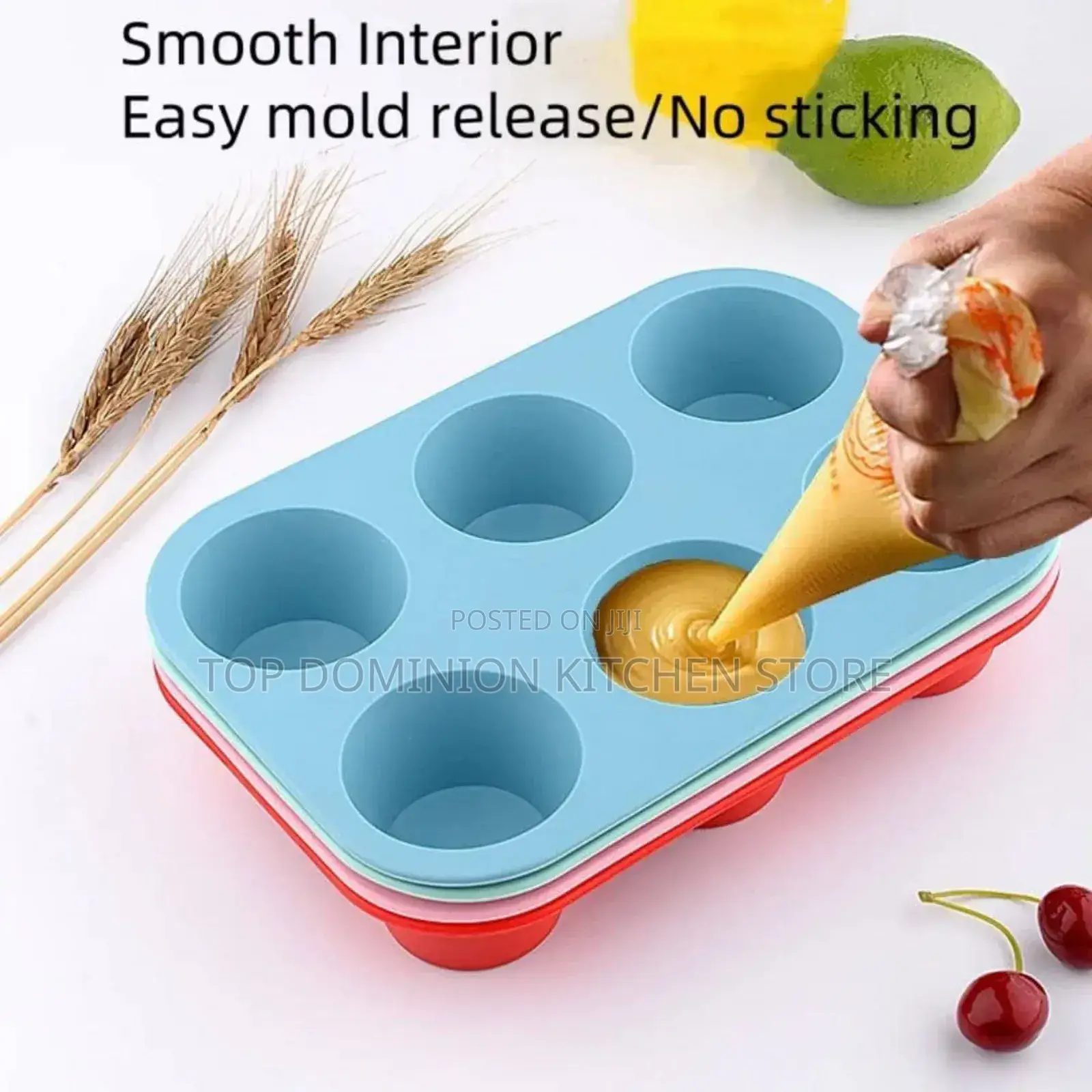 6 Cup Silicone Cupcake Baking Mould