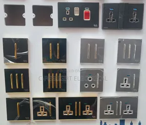 Black and Gold Switches and Socket