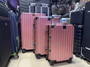 Quality Pink Aluminum Travel Luggage