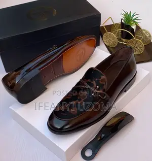 Italian Leather Brown Color Men Shoe