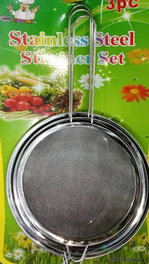 3-Piece Set of Stainless Steel Strainers