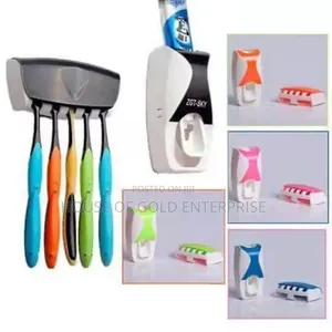 Automatic Toothpaste Dispenser and Toothbrush Holder Set