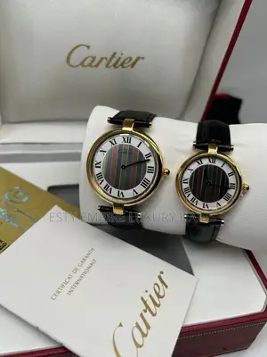 High Quality Luxury Cartier Leather Wristwatch