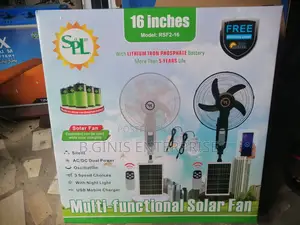 16 Inches Rechargeable Solar Fan