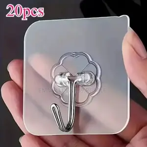 Strong Adhesives Transparent Wall Hooks
