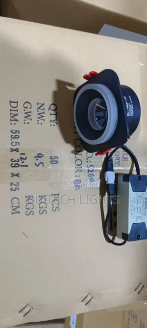 Black 12w Recess Led Light( Warm Light )