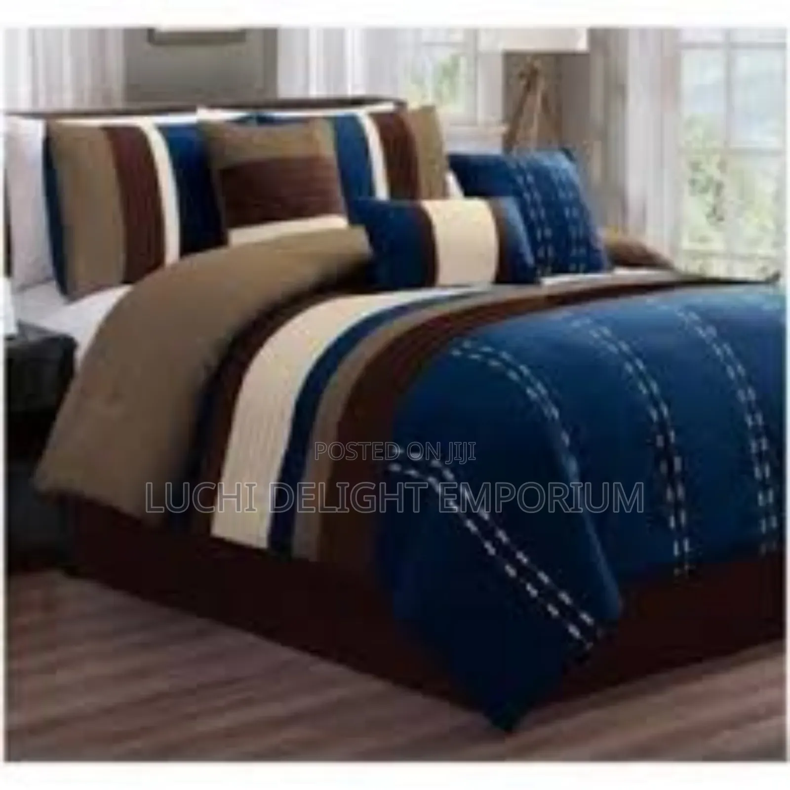 Plain Pattern Cotton Bedsheet + Duvet + Pillowcases