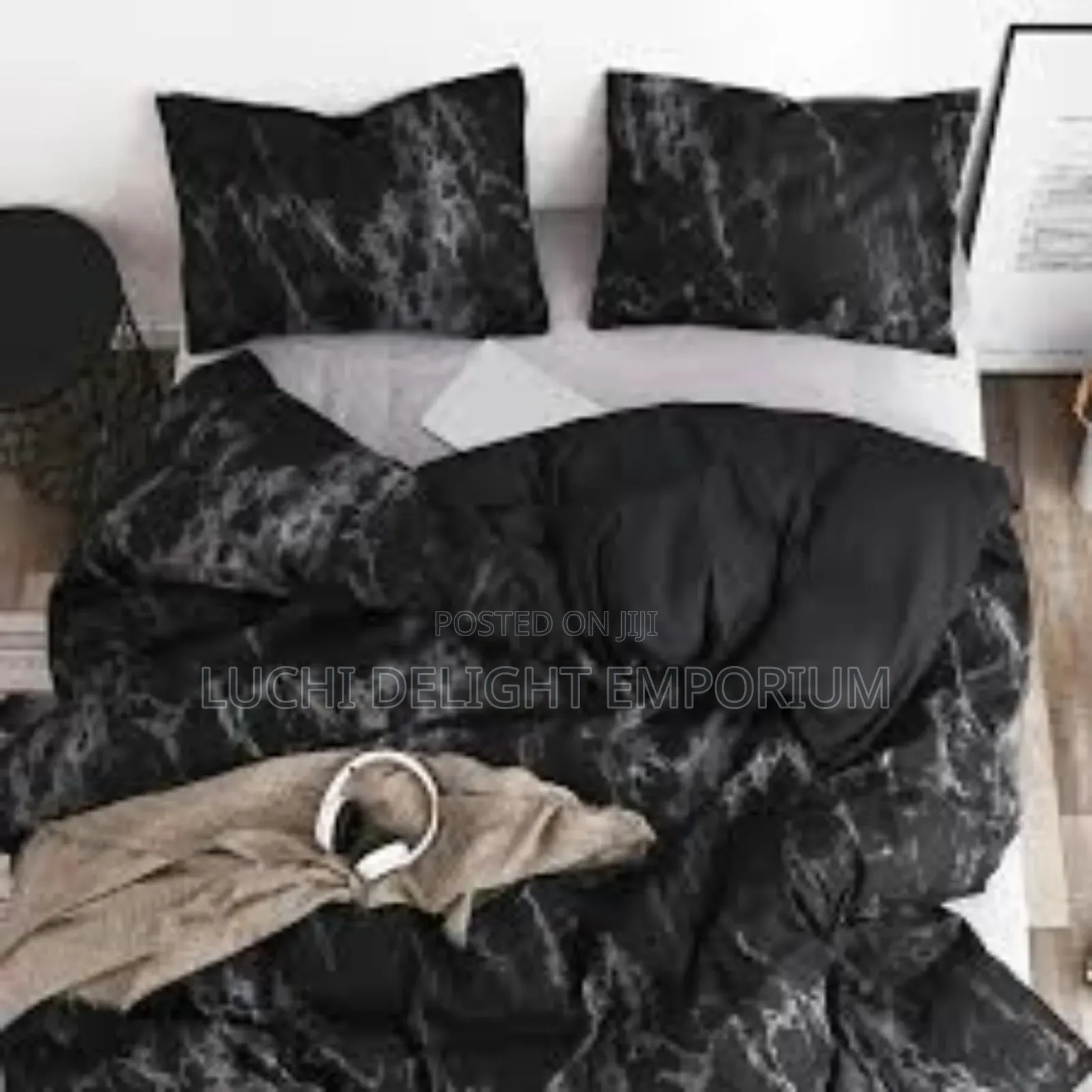 Plain Pattern Cotton Bedsheet + Duvet + Pillowcases