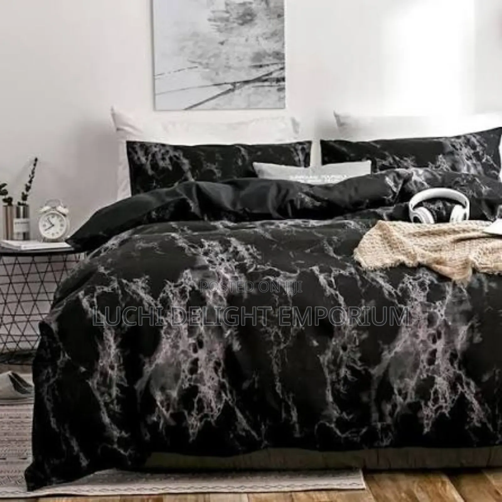Plain Pattern Cotton Bedsheet + Duvet + Pillowcases