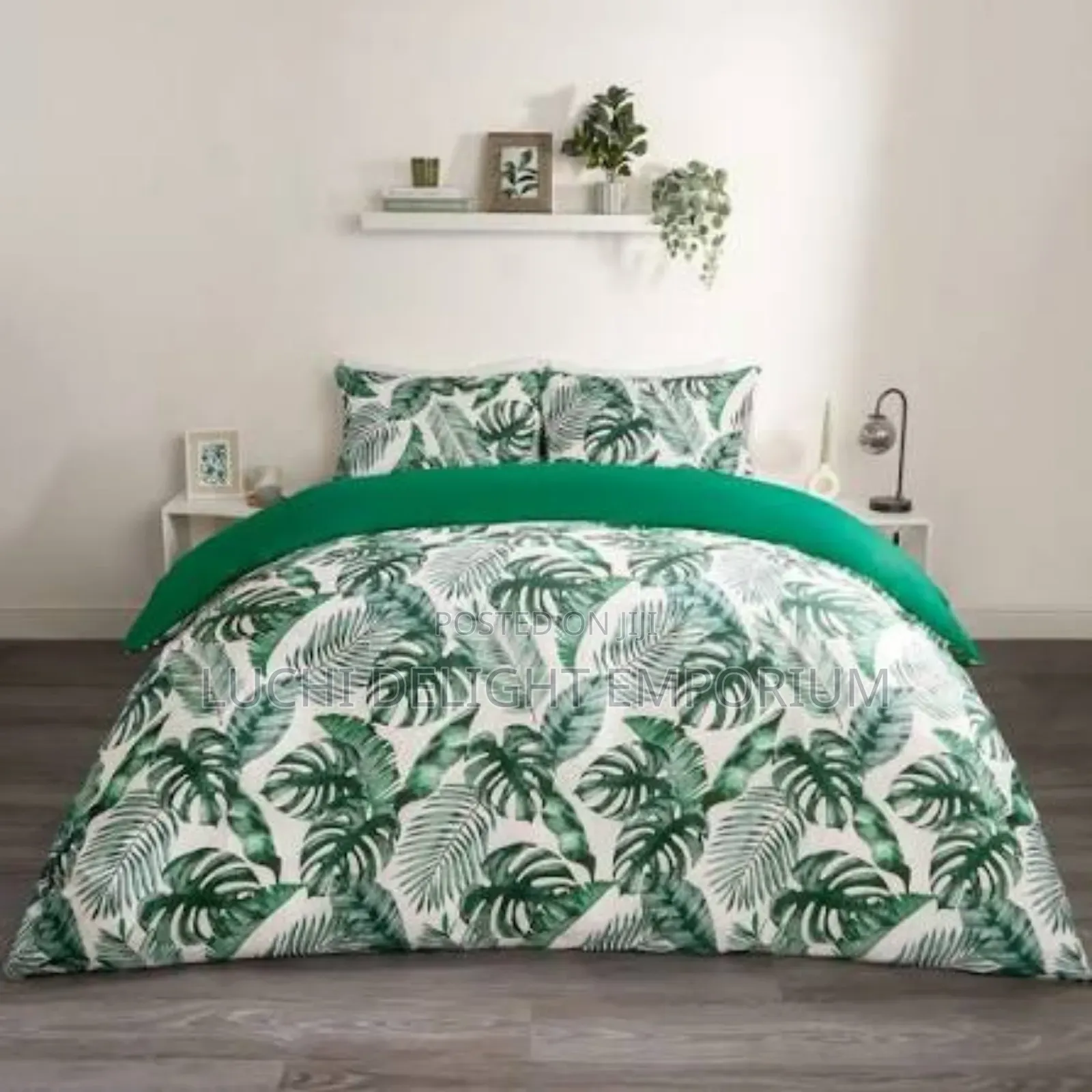 Plain Pattern Cotton Bedsheet + Duvet + Pillowcases