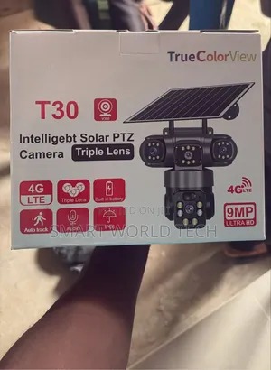 Triple Lens Surveillance Solar Camera With 4g