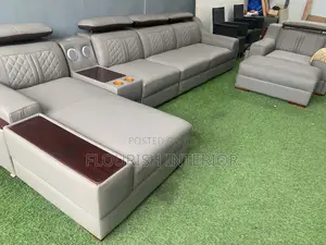 Quality Imported Luxury L Shaped Sofas Chair With Bluetooth Speaker