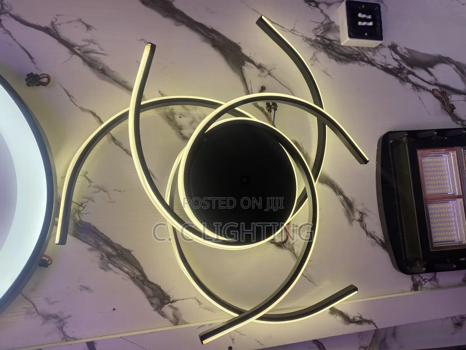 Led Flush Chandelier Light 