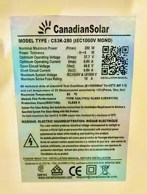 Canadian Solar Panels 300w Original