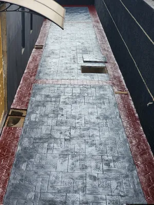 Contemporary Stamped Concrete Floor Finishing