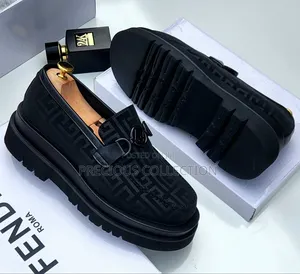 Top Quality Double Sole Black Fendi Shoe