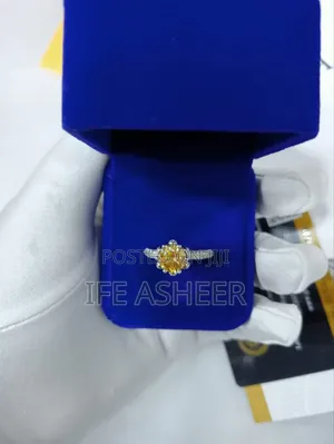 Mossanite Diamond Silver Mixed With Gold Engagement/Proposal Ring 002